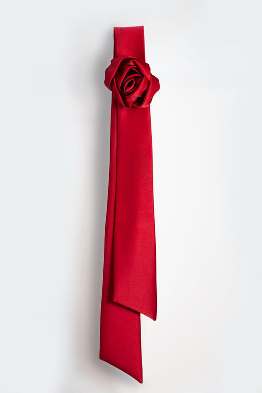 SCARF WITH ROSE - ZERO-WASTE - MAZEJO